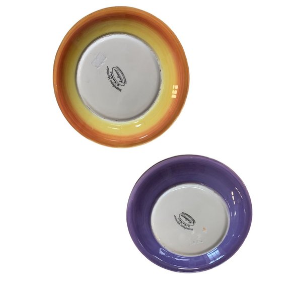 Magnificent Martinis Ambiance Salad Plate Set of 2 Blue Martini Cosmo Purple Blu - Picture 4 of 4